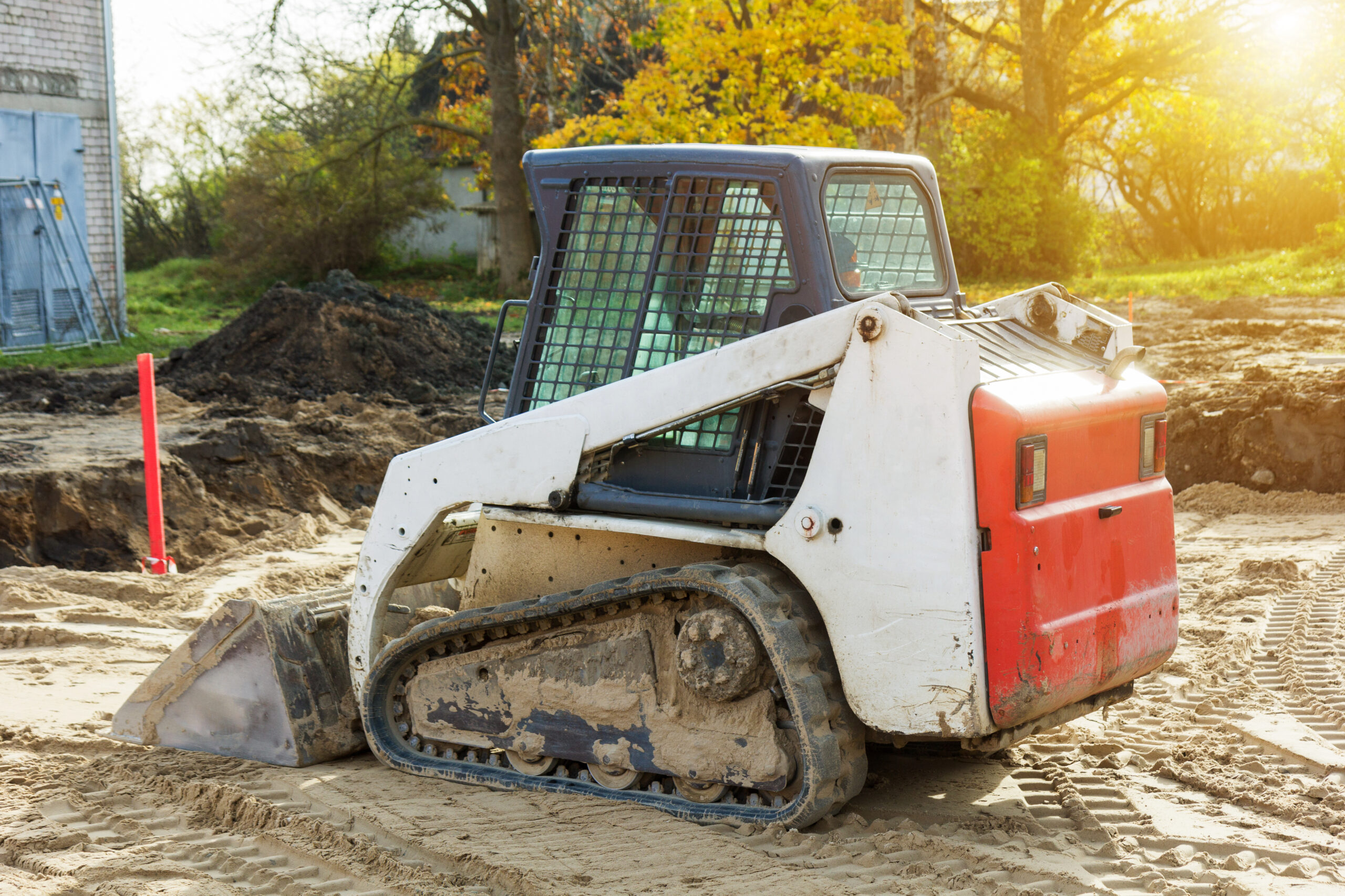 small excavatot at construction site earthworks services
